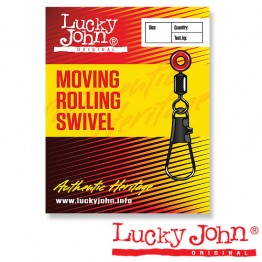 Вертлюги c застежкой BH скользящие Lucky John Moving Rolling Swivel